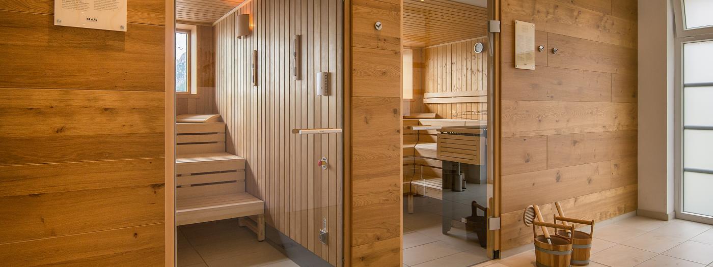 Moderne Sauna in der Saunawelt im Almhotel Kärnten am Nassfeld