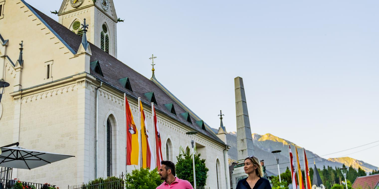 Stadtspaziergang in Hermagor im Gailtal in der Region Nassfeld
