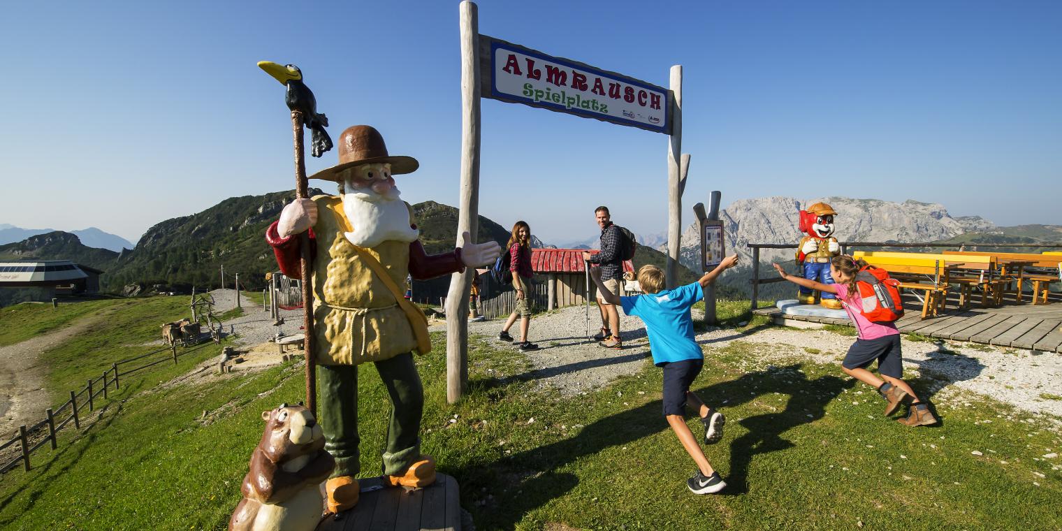 Der Bergspielplatz Almrausch am Gartnerkofel in der N&auml;he des Almhotel K&auml;rnten