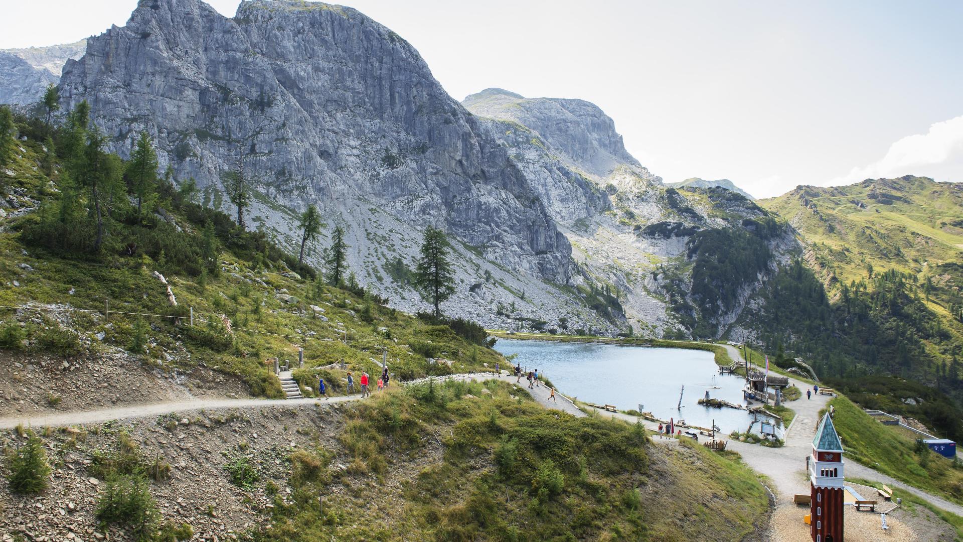 Aqua-Trail Familien-Erlebnisweg am Nassfeld, in der Nähe des Almhotel Kärnten