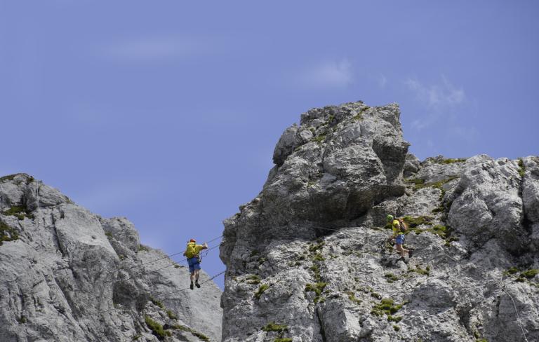 Klettersteig-Abenteuer am Däumling am Nassfeld in der Nähe des Almhotel Kärnten