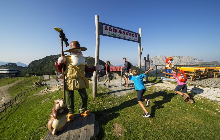 Der Bergspielplatz Almrausch am Gartnerkofel in der Nähe des Almhotel Kärnten